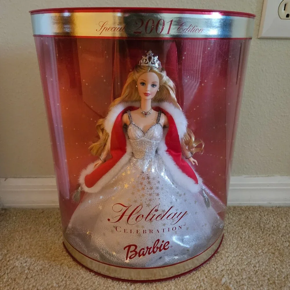 NRFB MATTEL 2001 HAPPY HOLIDAYS CELEBRATION SPECIAL EDITION BARBIE DOLL 50304